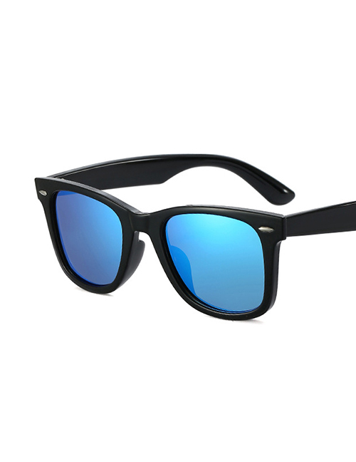 Fashion Bright Black/blue Mercury Square Polarized Sunglasses