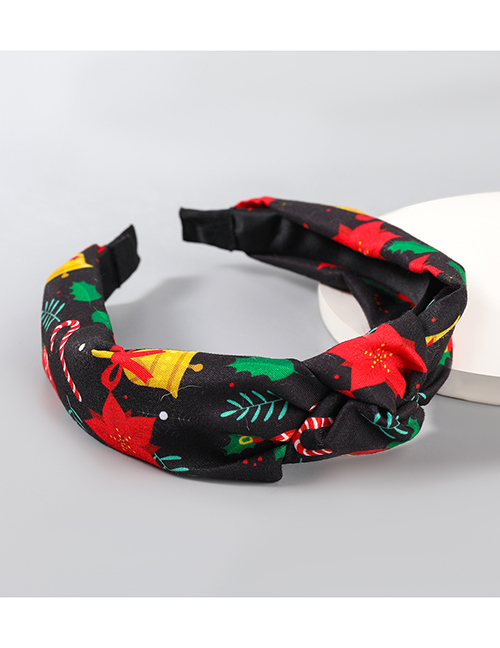 Fashion Black Christmas Print Wide-brimmed Headband