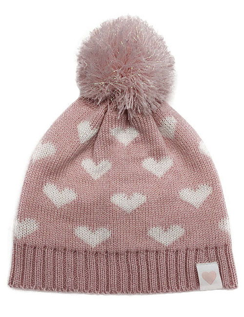 Fashion Small Size Hat Love Printed Knitted Hat