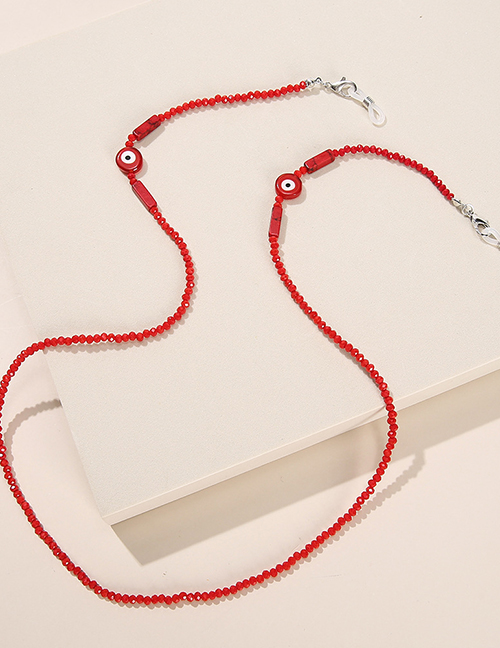 Fashion Red Crystal Beaded Eye Glasses Chain