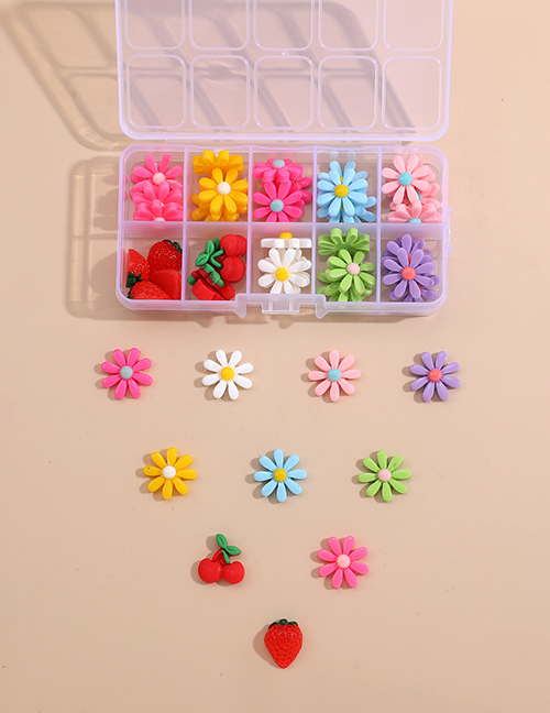 Fashion Color 10 Grid Fruit Sunflower Diy Material Box