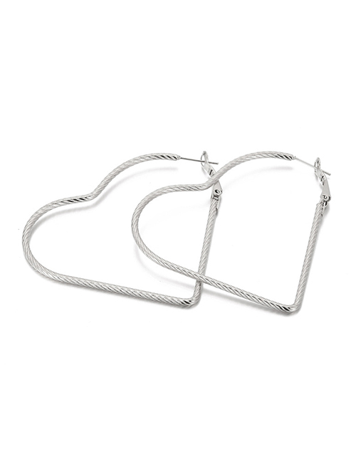 Fashion Silver Color Titanium Steel Love Ear Ring