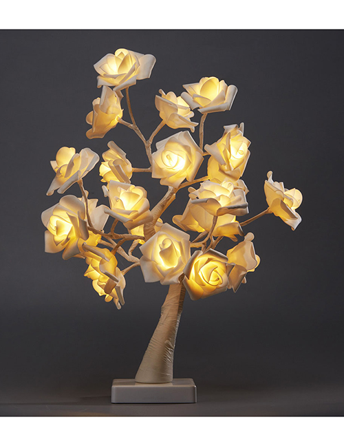 Fashion White Flower Warm Light Rose Tree Modeling Lamp (with Electronics)