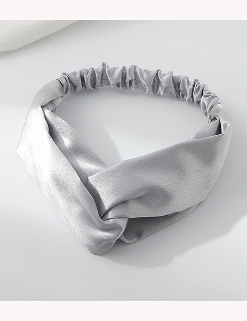 Fashion Grey Fabric Cross Fold Headband