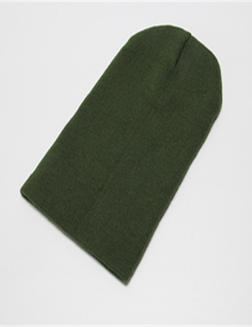 Fashion Army Green Pure Color Straight Light Board Cap