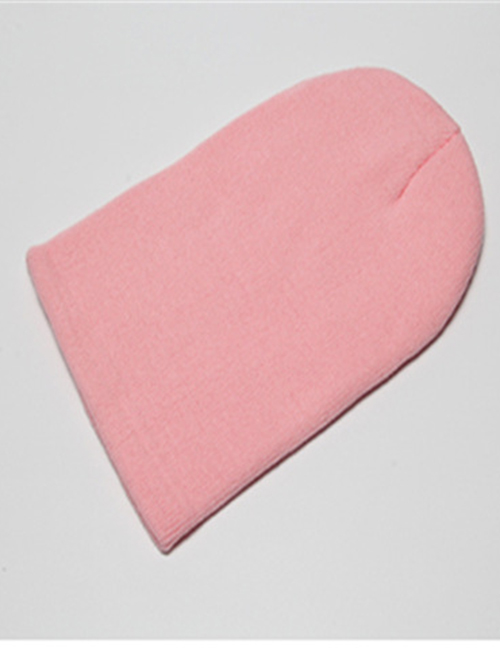 Fashion Light Pink Pure Color Straight Light Board Cap