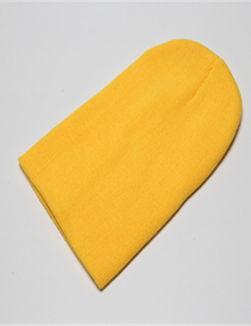 Fashion Yellow Pure Color Straight Light Board Cap