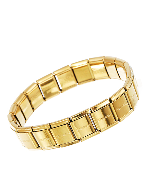 Fashion Gold Stainless Steel Strap Geometric Bracelet