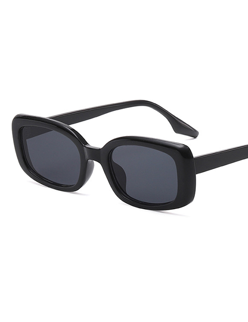 Fashion Black Resin Square Sunglasses