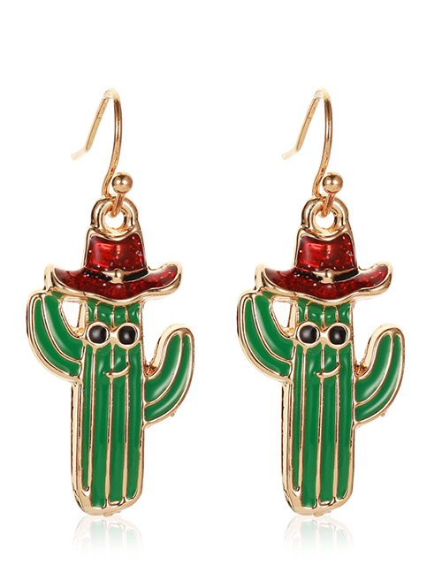 Fashion Cactus Christmas Snowflake Ribbon Bell Tassel Earrings
