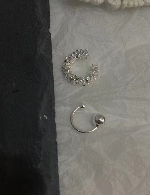Fashion Silver Two-piece Alloy Geometric Ear Clip
