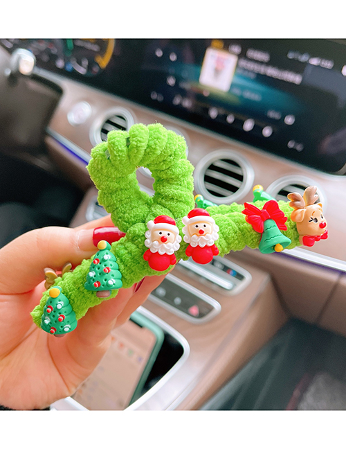 Fashion Christmas Clips-green Santa Claus Three-dimensional Christmas Cartoon Stickers Lamb Hair Clip