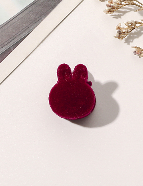 Fashion Bunny Burgundy Mini Flocking Bunny Ears Catch