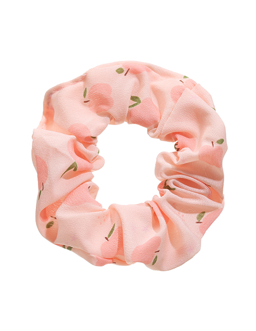 Fashion Apple Fabric Fruit Print Pleated Hair Tie