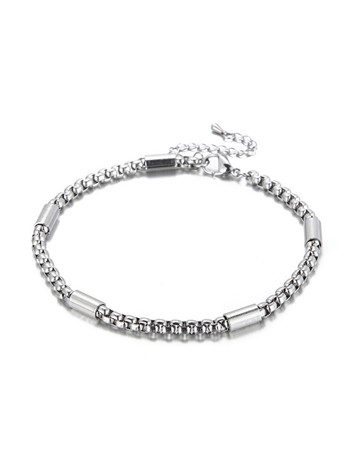 Fashion Silver Stainless Steel Geometric Anklet