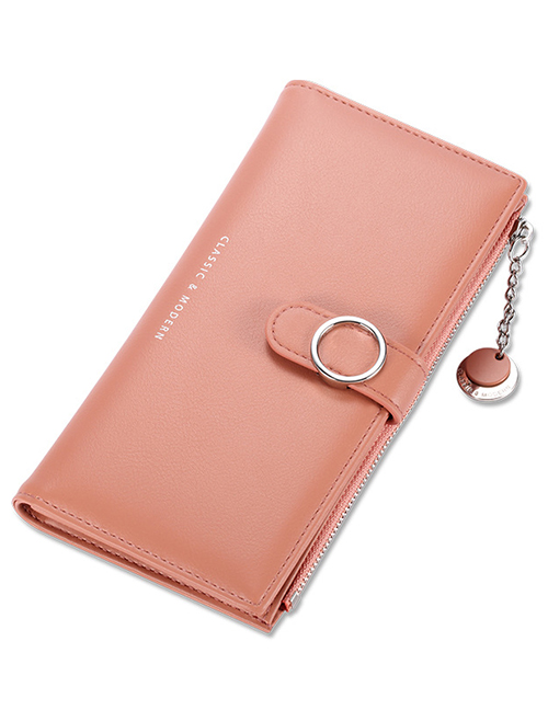 Fashion Pink Multi-card Zip Wallet