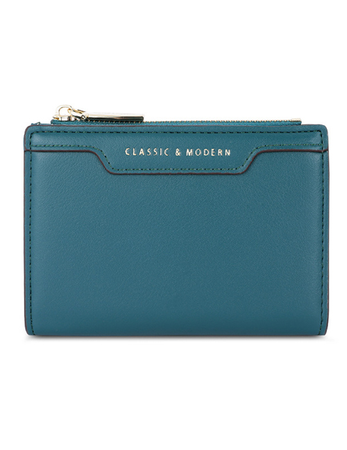 Fashion Green Multi-card Buckle Wallet