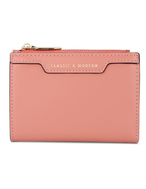 Fashion Pink Multi-card Buckle Wallet
