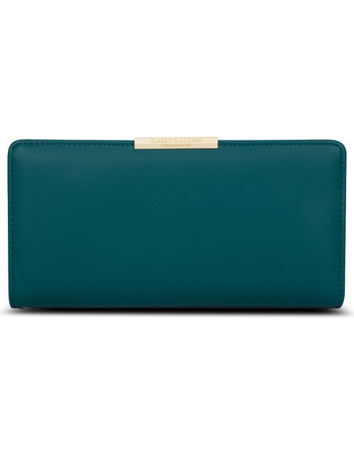 Fashion Green Large-capacity Multi-card Zipper Wallet