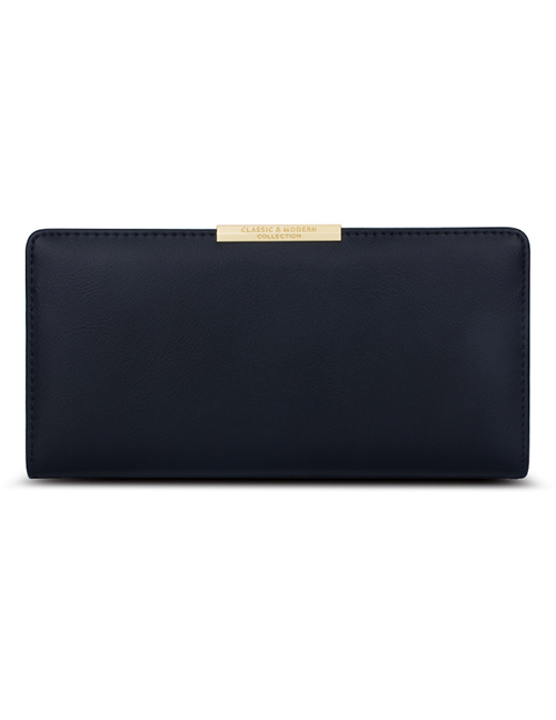 Fashion Black Large-capacity Multi-card Zipper Wallet