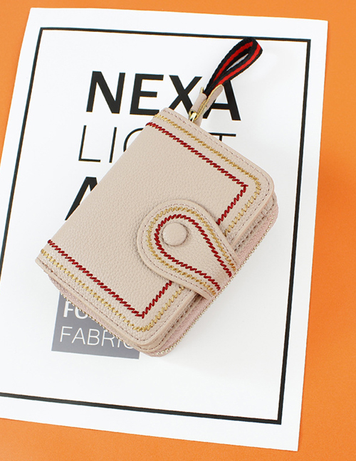 Fashion Pink Leather Multi-card Pocket Wallet