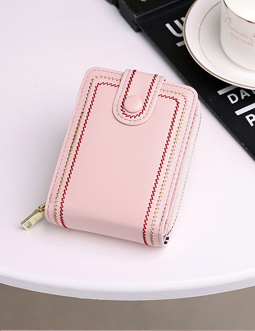 Fashion Pink Large-capacity Multi-card Card Holder