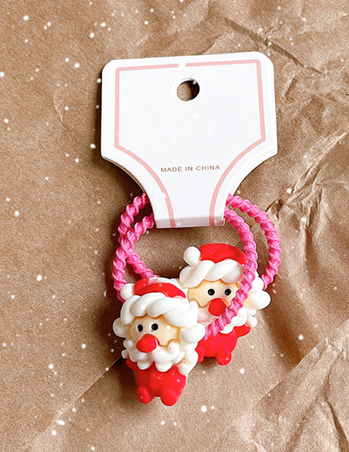 Fashion Santa Claus-pink Rope Christmas Cartoon Children's Elastic Hair Tie