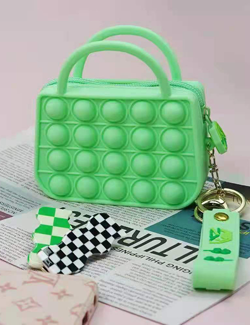 Fashion Green Plastic Push Portable Coin Purse