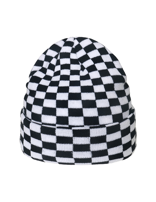 Fashion Lattice Cow Pattern Leopard And Zebra Pattern Check Jacquard Knitted Beanie Hat
