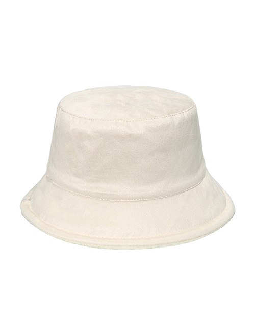 Fashion Beige Suede Double-sided Plus Velvet Fisherman Hat
