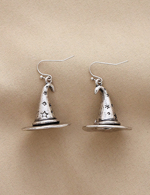Fashion Silver Color Alloy Magic Hat Earrings