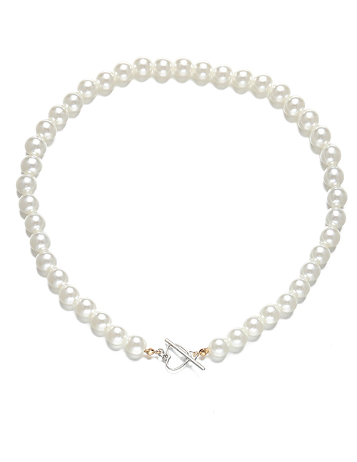 Fashion 6# Pearl Beaded Necklace