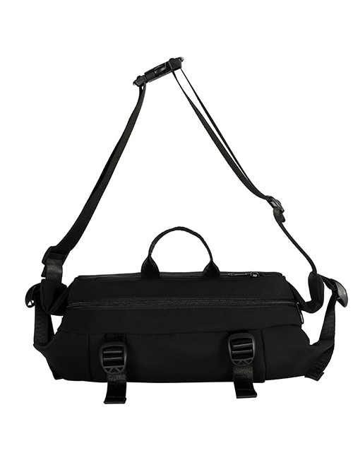 Fashion Black One-shoulder Tooling Diagonal Bag