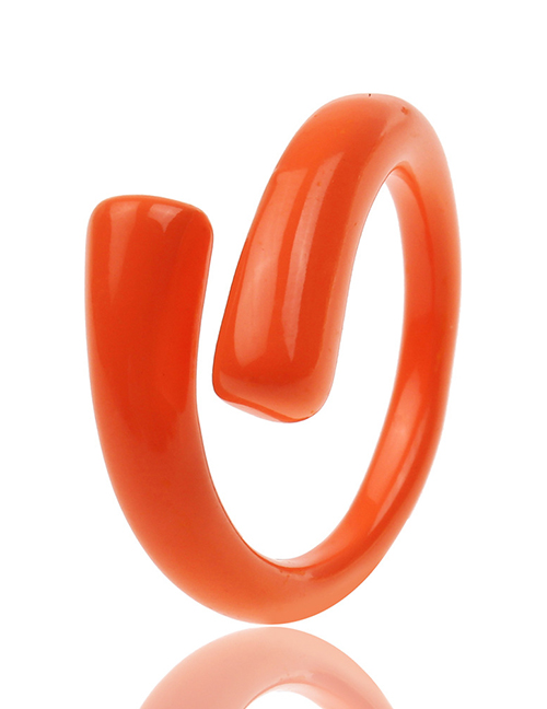 Fashion Orange Geometric Ring Ring