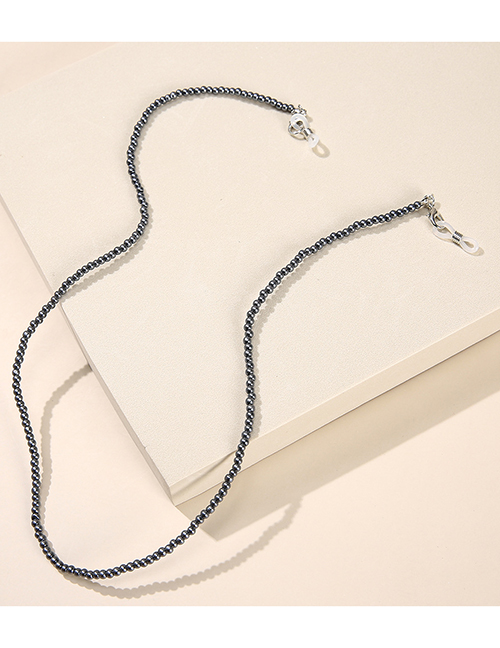 Fashion Grey Pearl Beaded Geometric Glasses Chain