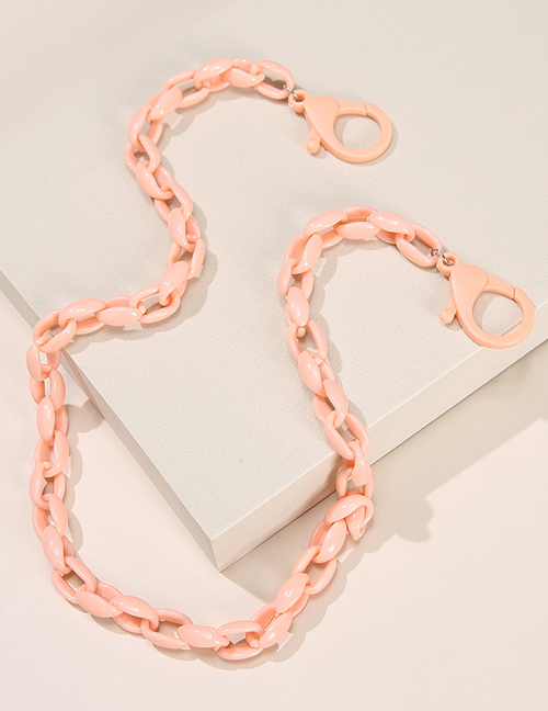 Fashion Korean Pink Plastic Geometric Chain Glasses Chain
