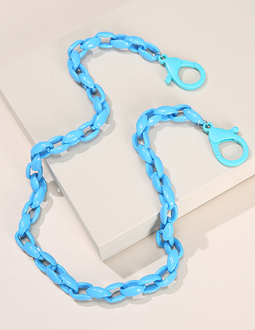 Fashion Royal Blue Plastic Geometric Chain Glasses Chain
