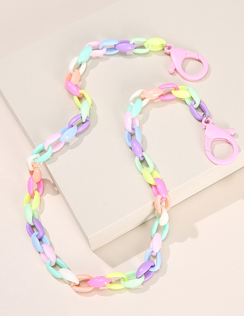 Fashion Mixed Color Plastic Geometric Chain Glasses Chain