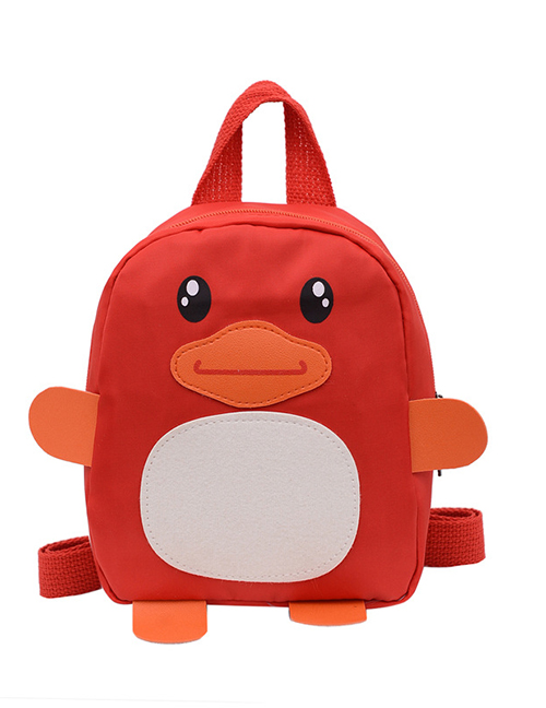 Fashion Red Cartoon Children's Little Yellow Duck Backpack