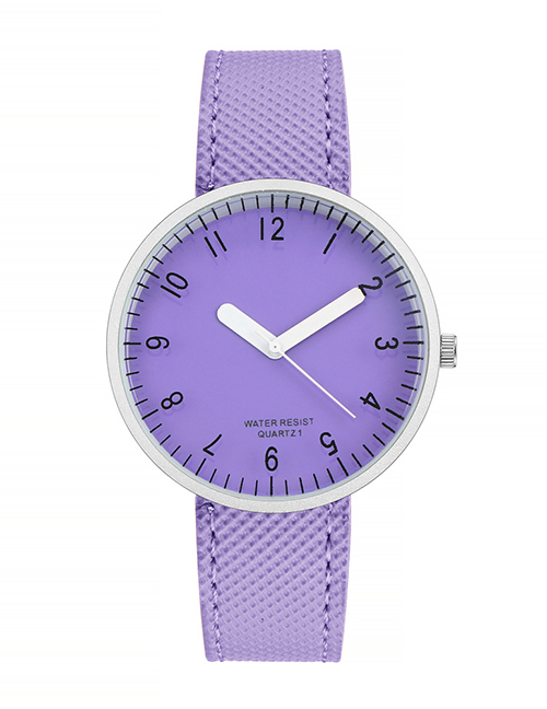 Fashion Purple Alloy Thin Strap Watch