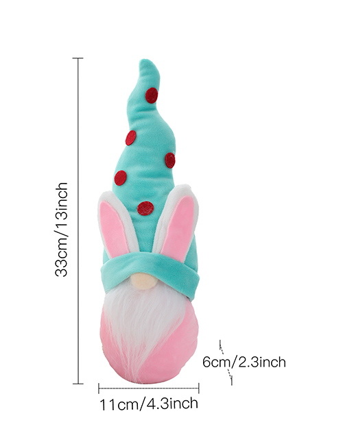 Fashion Blue Bunny Fabric Cartoon Rabbit Faceless Doll