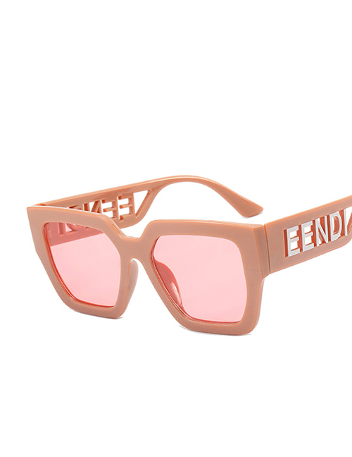 Fashion Powder Frame Powder Square Letter Cutout Sunglasses