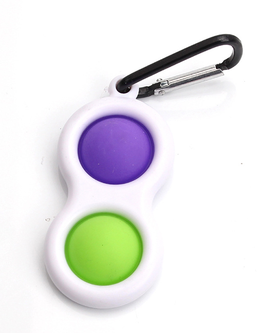 Fashion Purple Green Silicone Finger Pressing Keychain