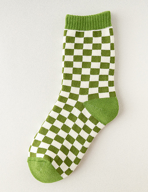 Fashion Checkered Check Cotton Socks