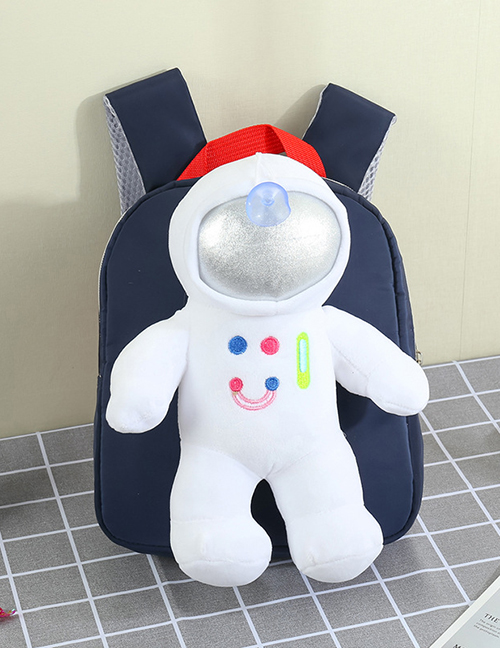 Fashion Navy Blue Spaceman Cartoon Nylon Backpack