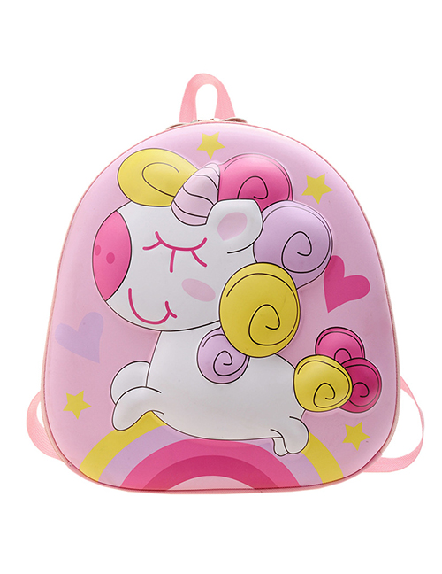 Fashion Pink Children's Cartoon Unicorn Eggshell Backpack