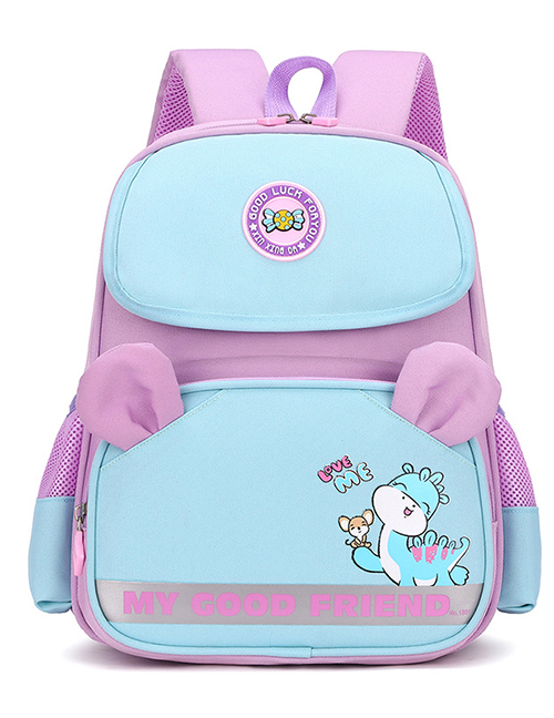 Fashion Purple And Blue Children's Cartoon Backpack