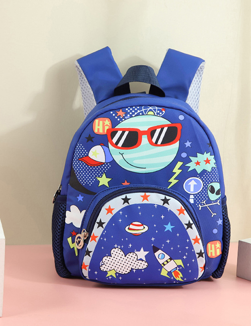 Fashion Light Blue Nylon Cartoon Unicorn Print Backpack