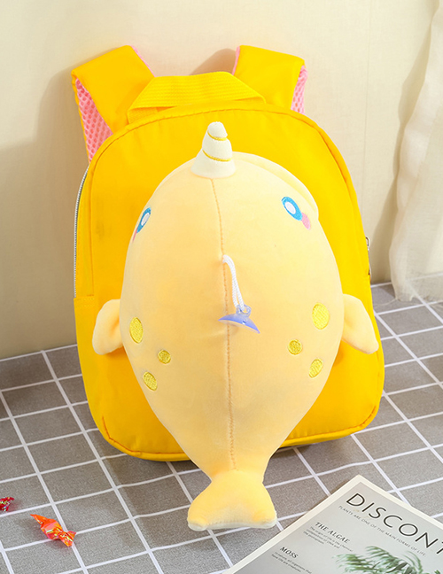 Fashion Yellow Cartoon Children Stick Dolphin Backpack
