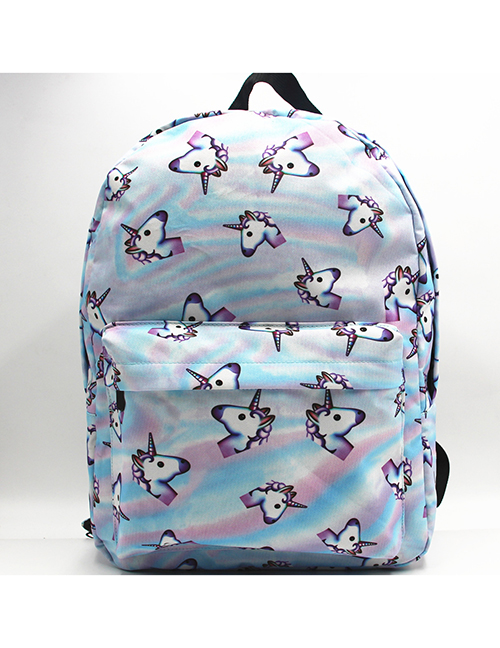 Fashion Blue Unicorn Unicorn Print Backpack